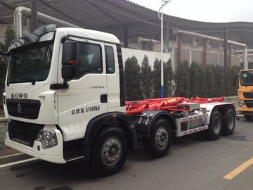 12 camiones del compartimiento de la elevación del gancho de las ruedas 366hp para transportar la basura no tóxica urbana de la vida