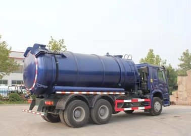 camión de la limpieza de las aguas residuales de 20CBM LHD 336HP con la bomba de vacío ahorradora de tiempo