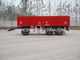 Semi remolques resistentes rojos/25 toneladas de Van 3 de remolque del árbol con el neumático del triángulo 12.00R20