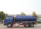 camión azul de la succión del vacío de las aguas residuales del camión 6x4 de la basura de las aguas residuales del color 336HP
