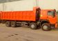 Cuatro - camión volquete pesado 8×4 del árbol SINOTRUK 371 HP 50 toneladas que cargan 28CBM