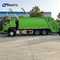 HOWO 6x4 camión de basura compactador Euro 2 eliminación de residuos descargador trasero de basura camión verde diésel modelo nuevo