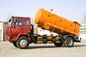Camión inclinable de la succión de las aguas residuales del vacío del volante/camión de la limpieza de las aguas residuales