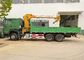 el camión del chasis de 12T 6x4 montó la grúa del auge del color verde de Sinotruk Howo7