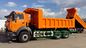 Elevación anaranjada pesada del frente del color de los camiones de volquete de la descarga de Beiben NG80 6x4 380hp