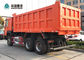 Camión volquete resistente anaranjado de 6x4 371hp 20M3 con 10 neumáticos