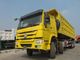 Camión volquete resistente de HOWO 8x4, color del amarillo del camión de volquete de LHD Sinotruk
