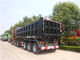 Tri camión hidráulico de Axle Rear Tipping Dump Trailer con el cilindro hidráulico de Hyva