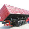 Semi remolque resistente de elevación lateral Van Cargo Box Trailer 3 árboles